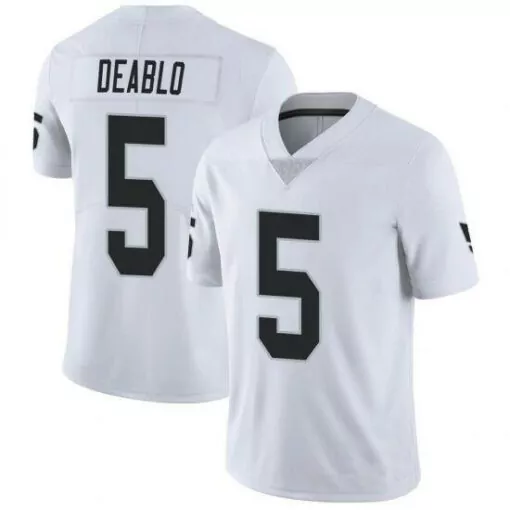 Divine Deablo 5 Las Vegas Raiders Jersey White Men Alternate Black Vapor Stitched
