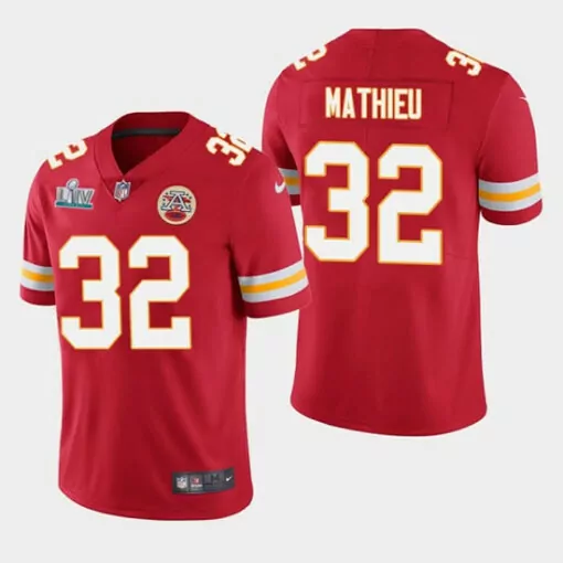 Tyrann Mathieu 32 Jersey Red Kansas City Chiefs Super Bowl Lv Men Replica White Yellow