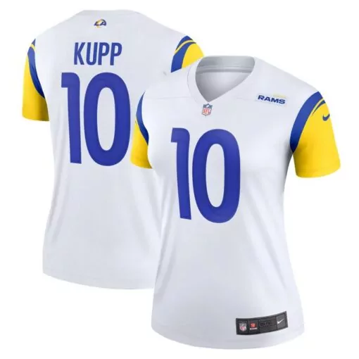 Cooper Kupp 10 Rams Jersey White Women Replica Blue Yellow Alternate