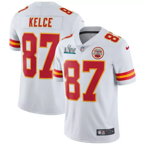 Travis Kelce 87 Jersey White Kansas City Chiefs Liv Super Bowl Men Player Alternate