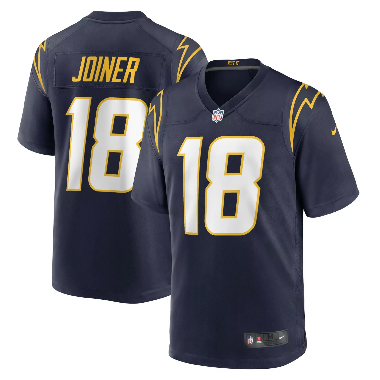 Charlie Joiner 18 Jersey Navy Blue Los Angeles Chargers Men Yellow White Retired