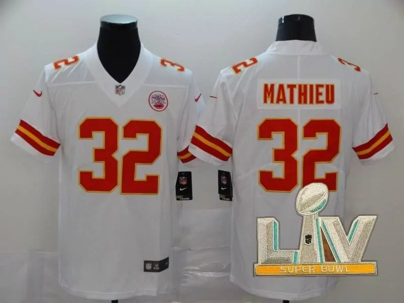 Tyrann Mathieu 32 Jersey White Kansas City Chiefs Super Bowl Lv Men Player Alternate