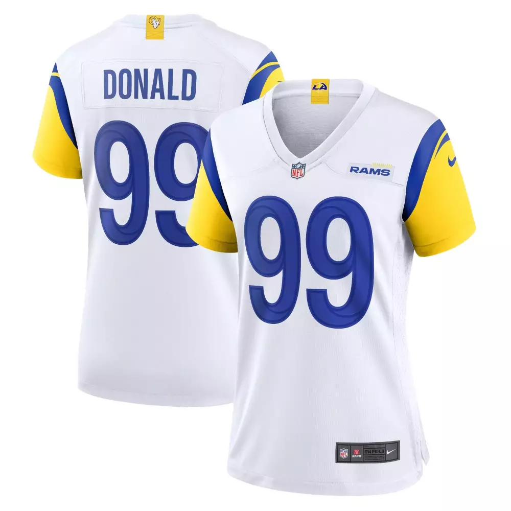 Aaron Donald 99 Rams Jersey White Men Standard Blue Yellow Alternate Game