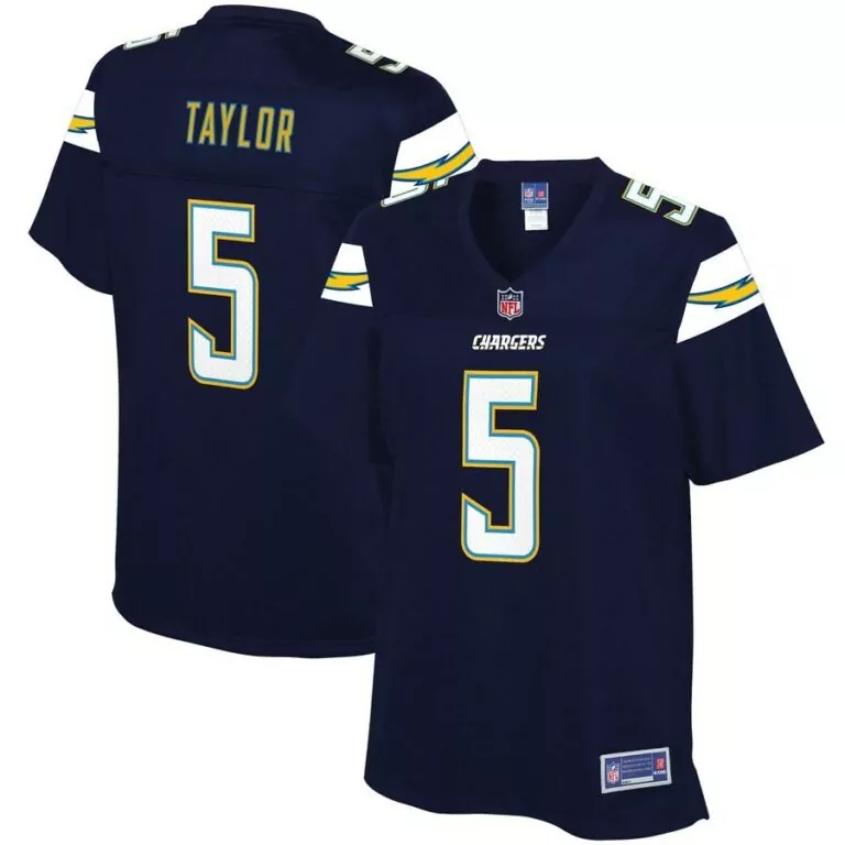 Tyrod Taylor 5 Chargers Jersey Navy Blue Men White Yellow Pro