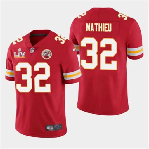 Tyrann Mathieu 32 Jersey Red Kansas City Chiefs Liv Men Standard White Yellow Stitched