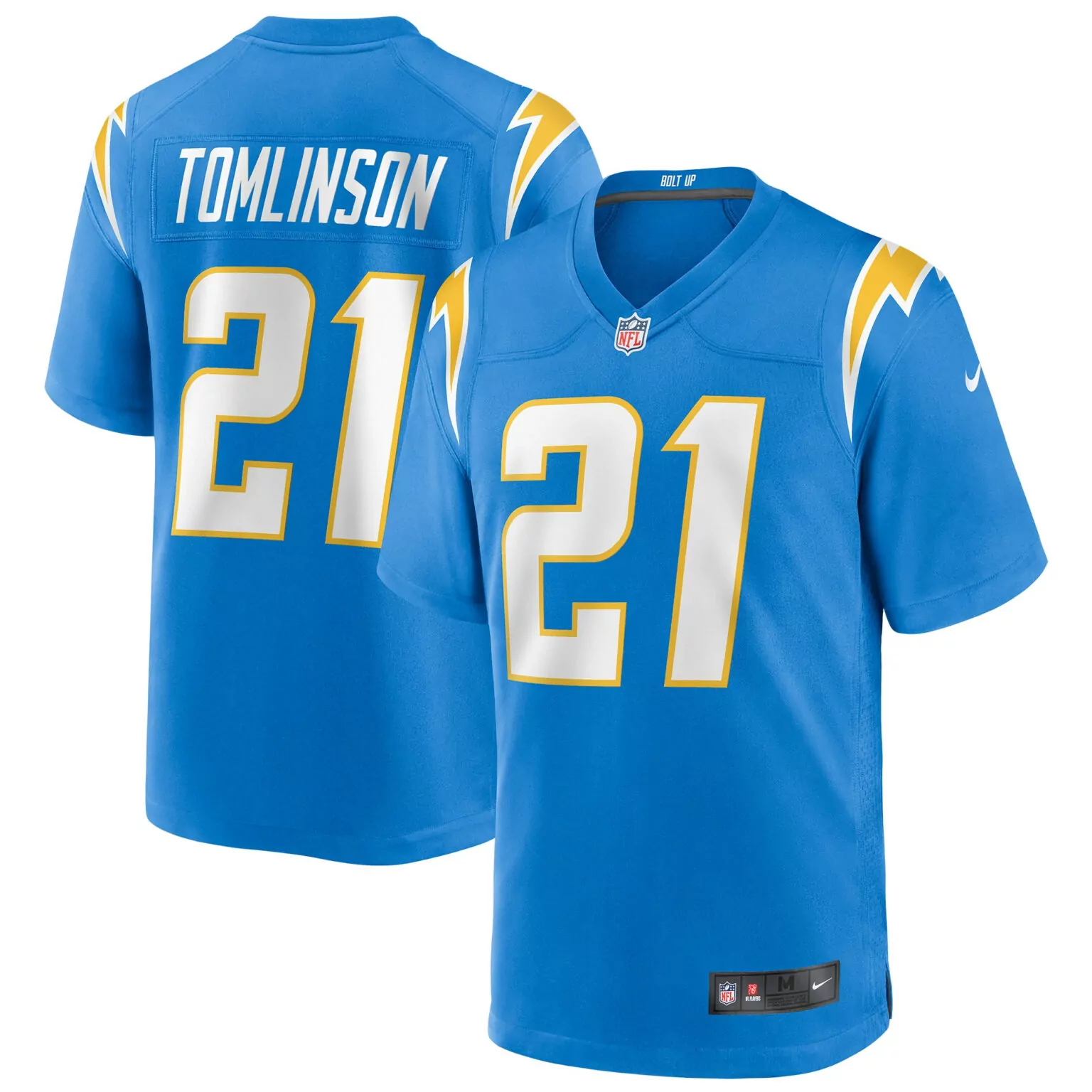 Ladainian Tomlinson 21 Chargers Jersey Blue Men Replica Yellow White Game Retired