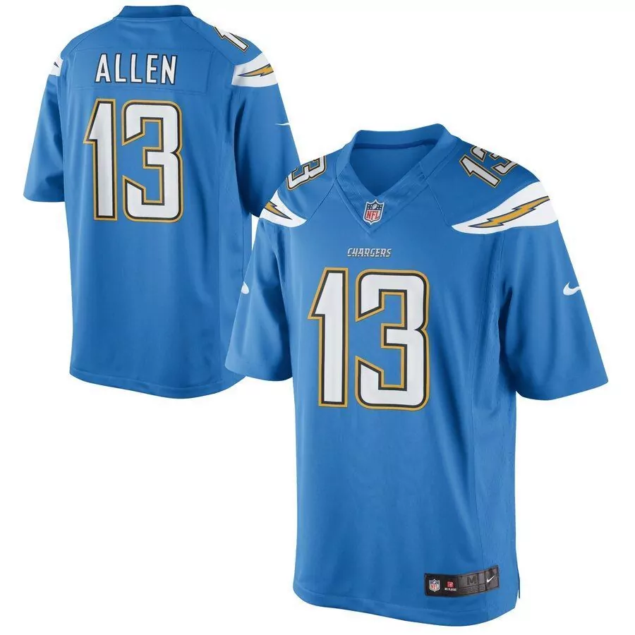 Keenan Allen 13 Chargers Jersey Blue Men White Gold Alternate Limited