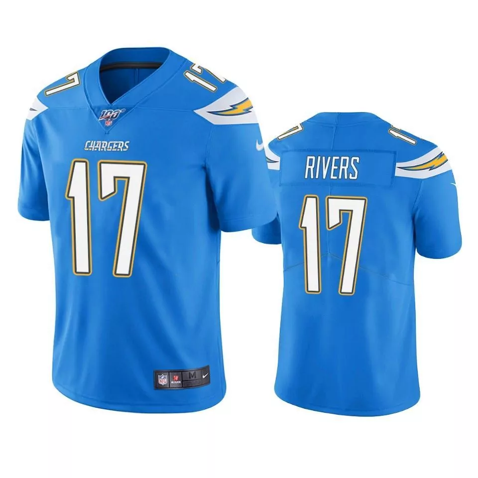 Philip Rivers 17 Chargers Jersey Blue Men White Yellow Black Limited