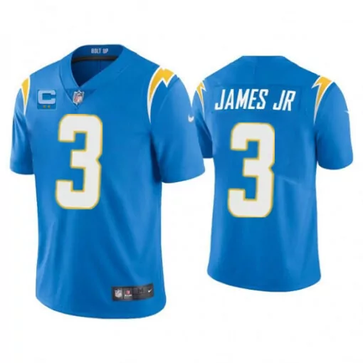 Derwin James 3 Jersey Blue Los Angeles Chargers Men Replica White Yellow Vapor Stitched