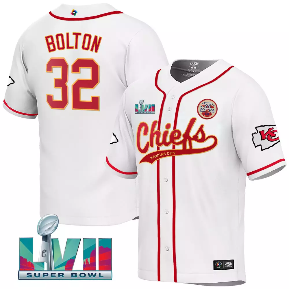 Nick Bolton 32 Kansas City Chiefs Jersey White Super Bowl Lvii Men Red Gold Classic