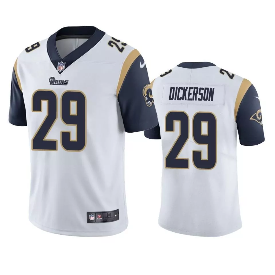 Eric Dickerson 29 Jersey White Los Angeles Rams Men Navy Blue Gold Vapor Limited