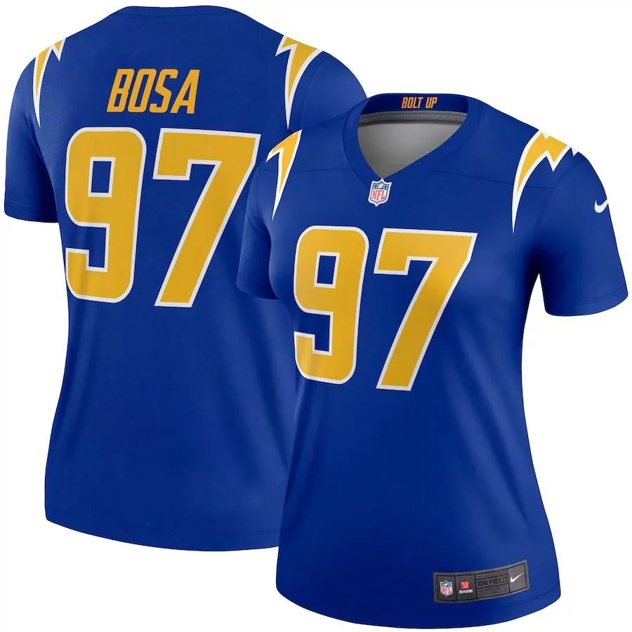 Joey Bosa 97 Los Angeles Chargers Jersey Royal Blue Replica Yellow White Alternate