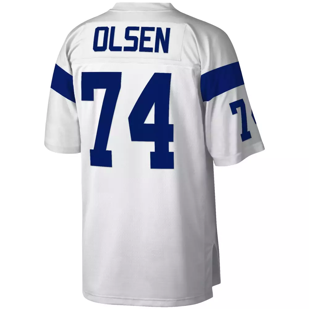 Greg Olsen 74 Dallas Cowboys Jersey White Men Jerseys Blue Legacy