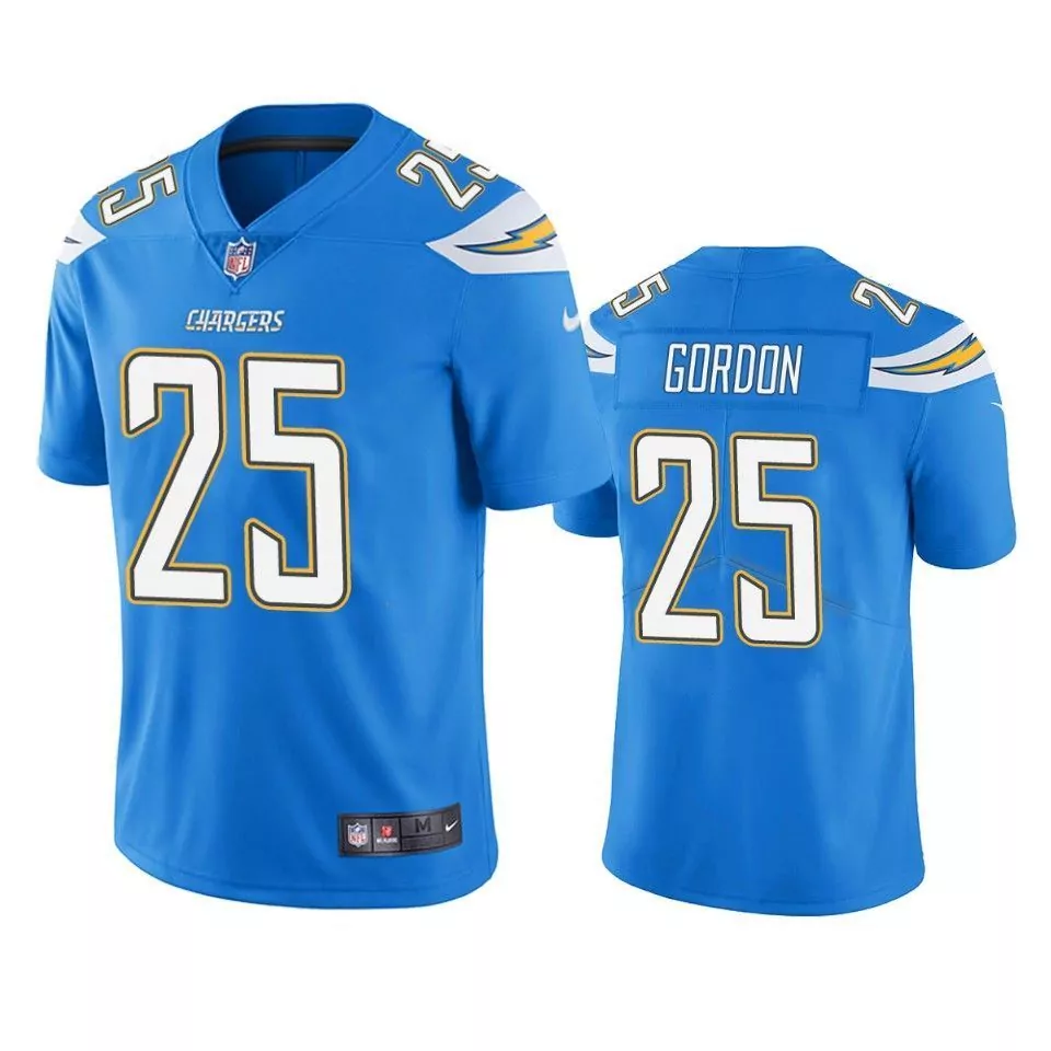 Melvin Gordon 25 Chargers Jersey Blue Men White Yellow Black Vapor Limited