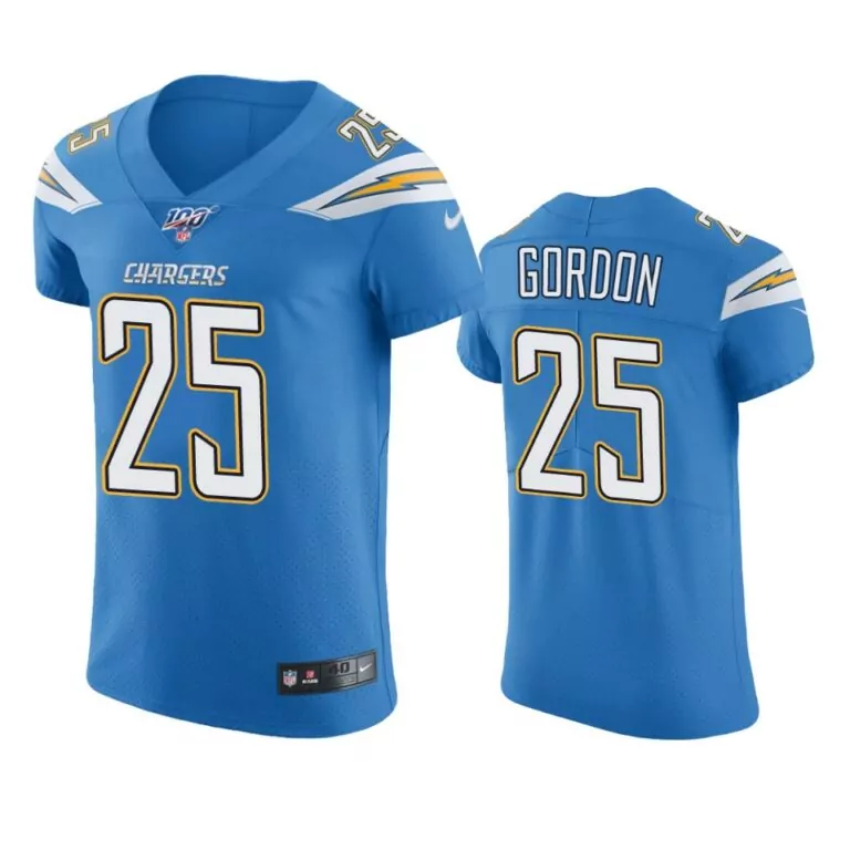 Melvin Gordon 25 Chargers Jersey Blue Men Replica Yellow White Vapor Elite