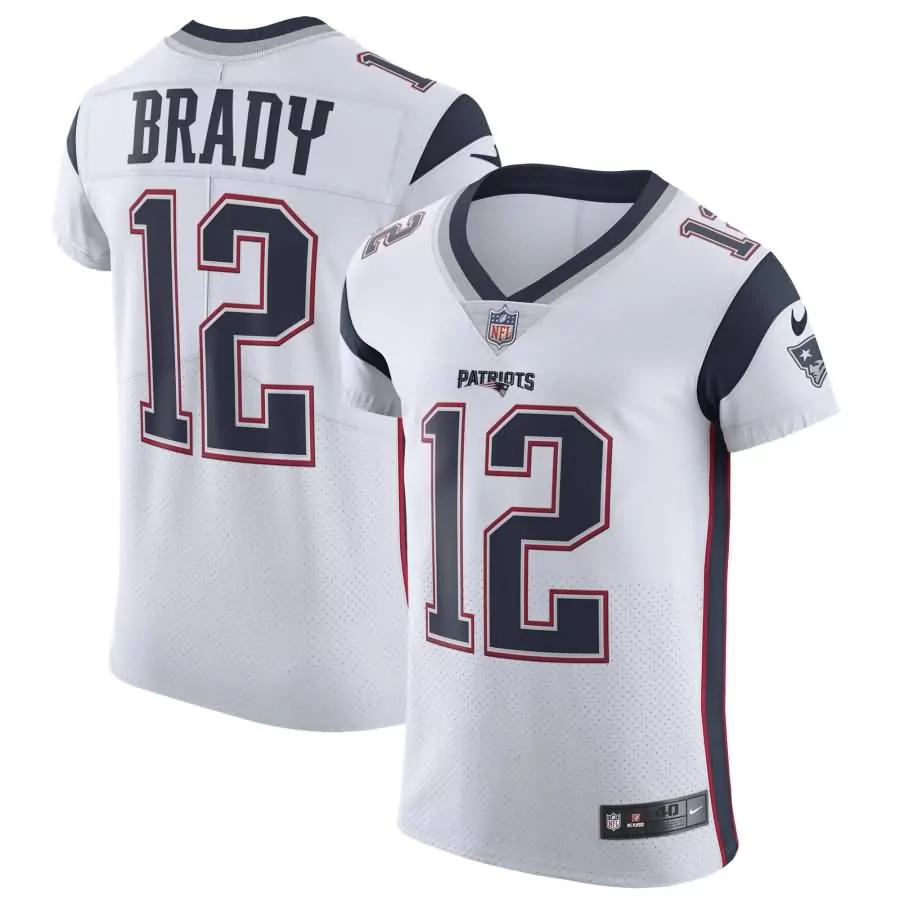 Tom Brady 12 Patriots Jersey White Men Standard Navy Red Alternate Vapor Elite