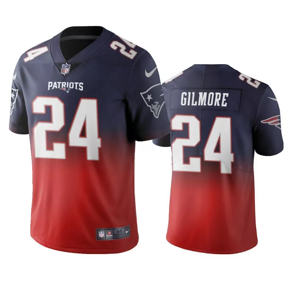 Devin Mccourty 32 Jersey Navy Blue New England Patriots Men Standard Alternate Split Design