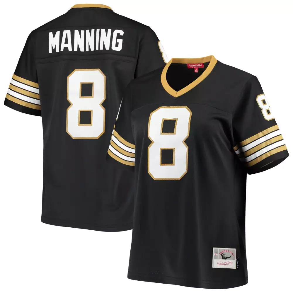 Archie Manning 8 Jersey Black Pittsburgh Steelers Legacy Men Replica Gold White