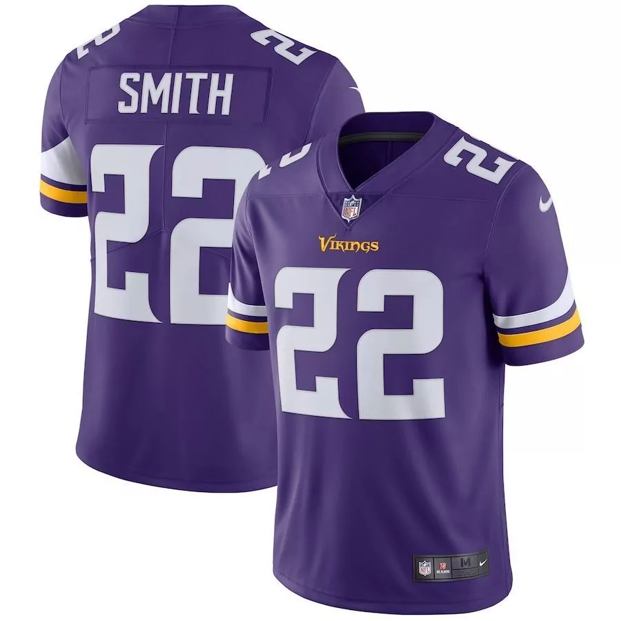 Harrison Smith 22 Vikings Jersey Purple Men Authentic White Yellow Vapor