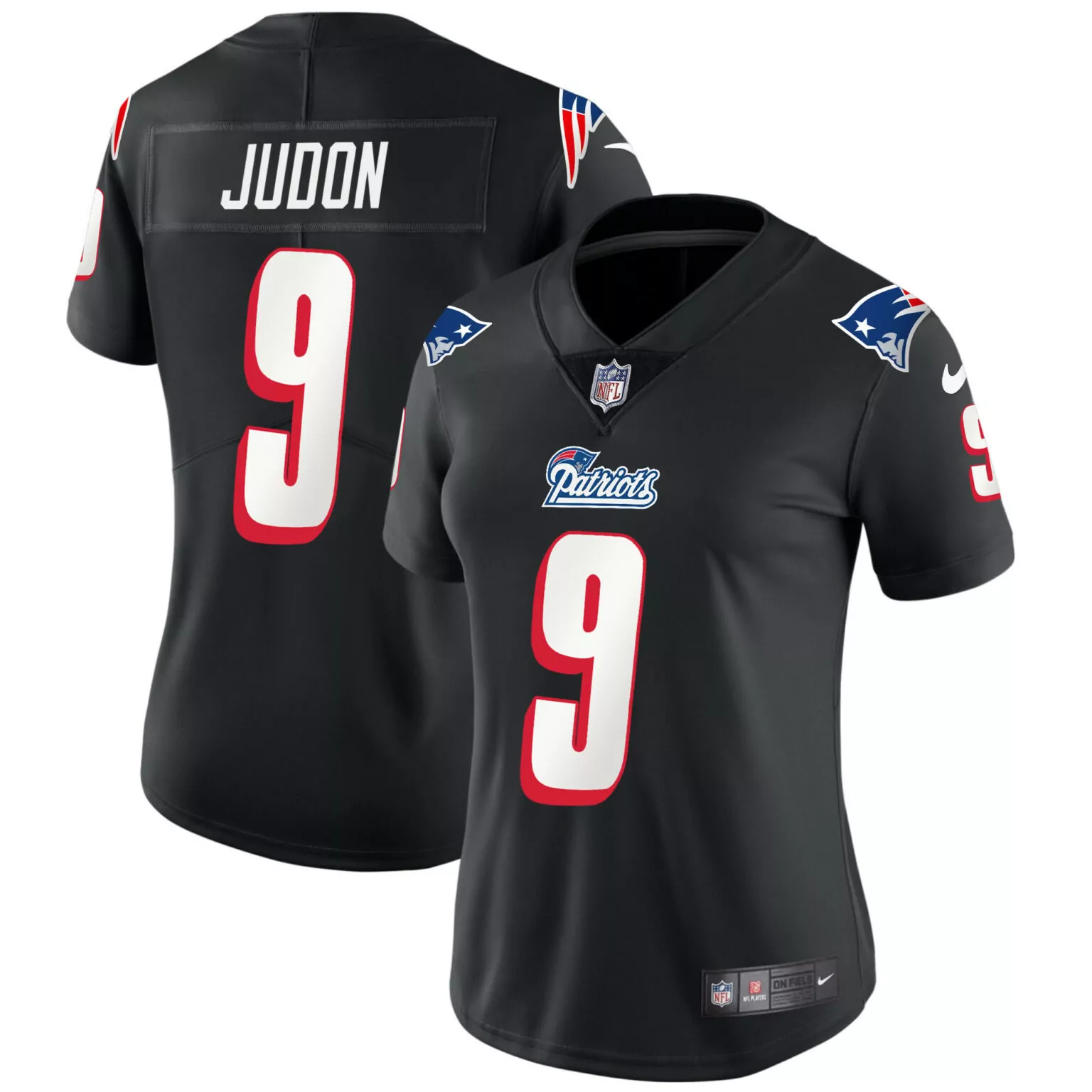 Matthew Judon 9 Jersey Black New England Patriots Men Nike Alternate Red White Throwback