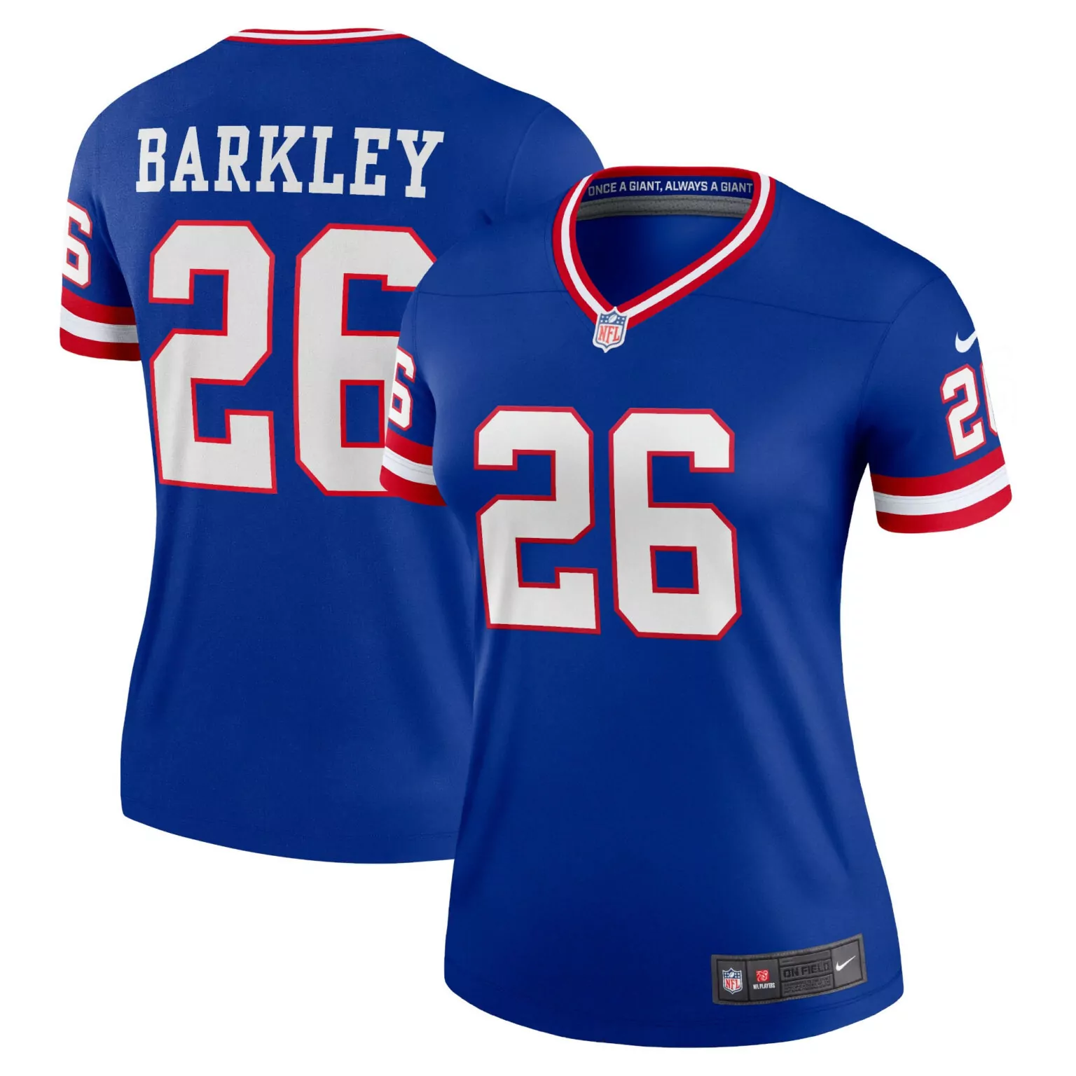 Saquon Barkley 26 New York Giants Jersey Blue Men Replica White Red Classic