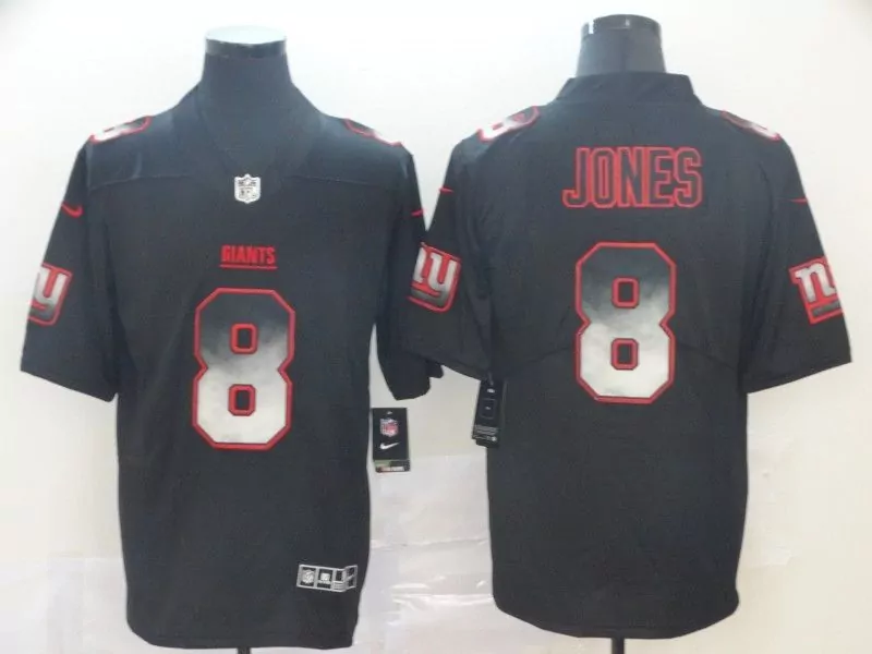 Daniel Jones 8 Giants Jersey Black Men Player Red White Vapor