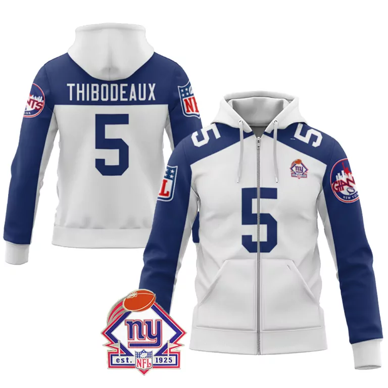 Kayvon Thibodeaux 5 Jersey White New York Giants Men Hoodie Blue Vapor Limited