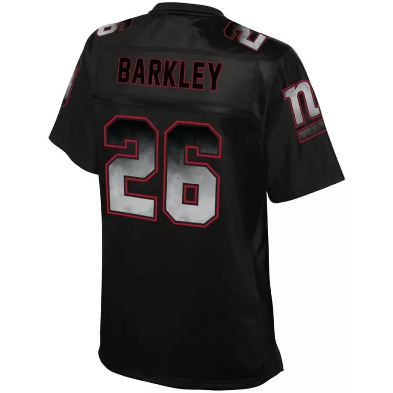 Saquon Barkley 26 New York Giants Jersey Black NY Men Red White Silver Pro Fashion