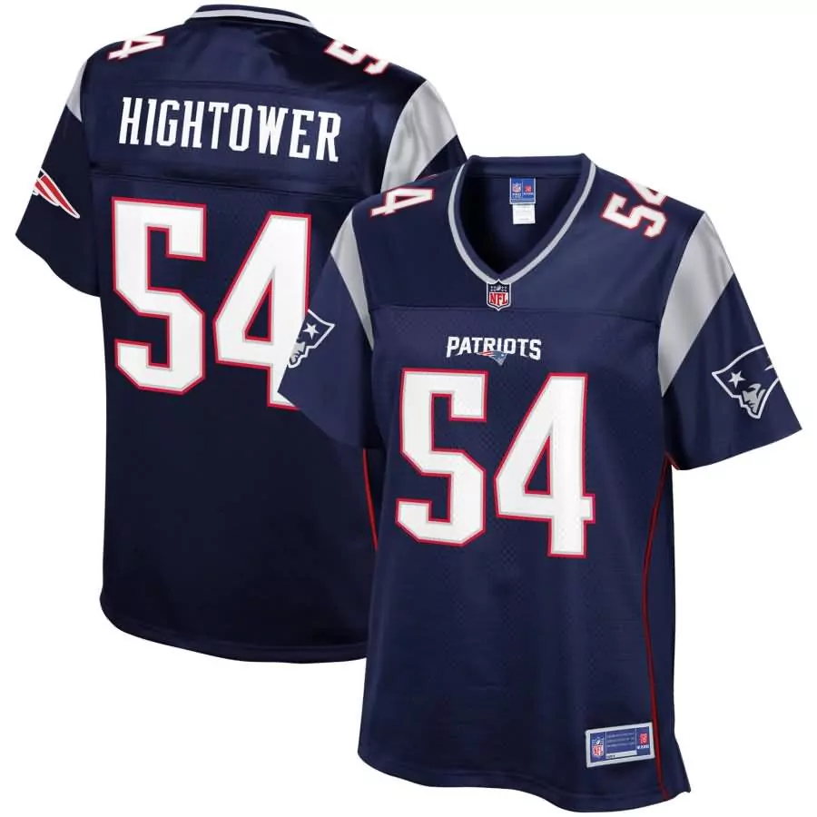 Donta Hightower 54 Patriots Jersey Navy Blue Men Authentic White Silver Pro