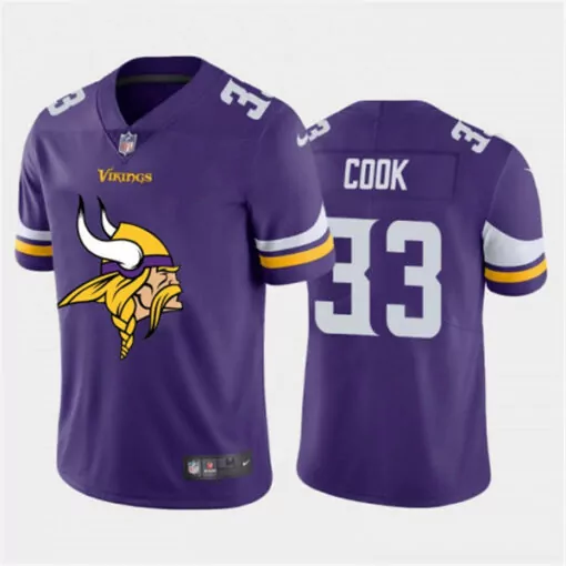 Dalvin Cook 33 Vikings Jersey Purple Men White Yellow Stitched