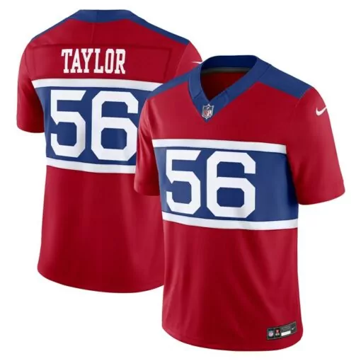 Lawrence Taylor 56 Jersey Red New York Giants Men Alternate Blue White Vapor Retired