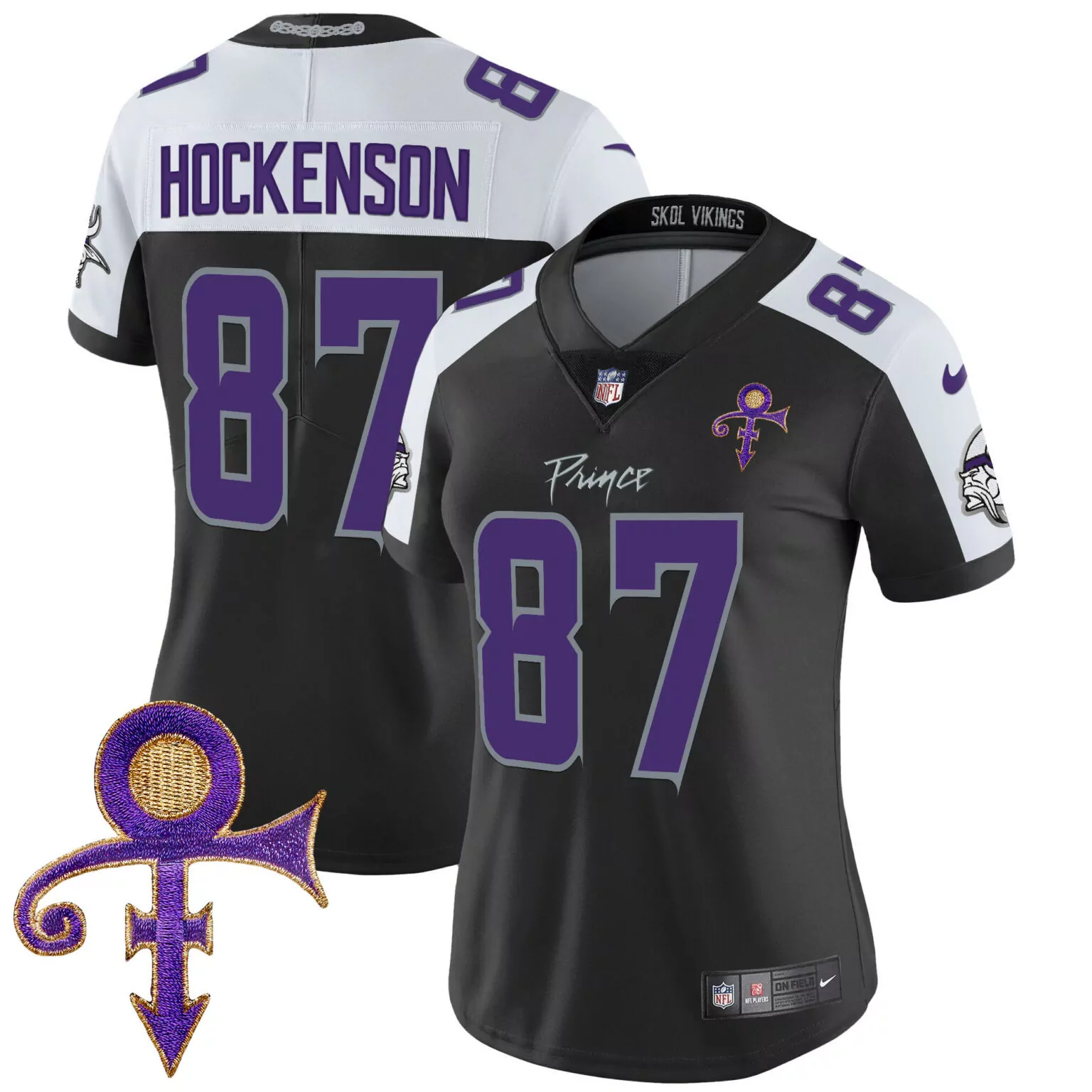 T.j. Hockenson 87 Jersey Black Prince Minnesota Vikings Symbol Men NFL Alternate