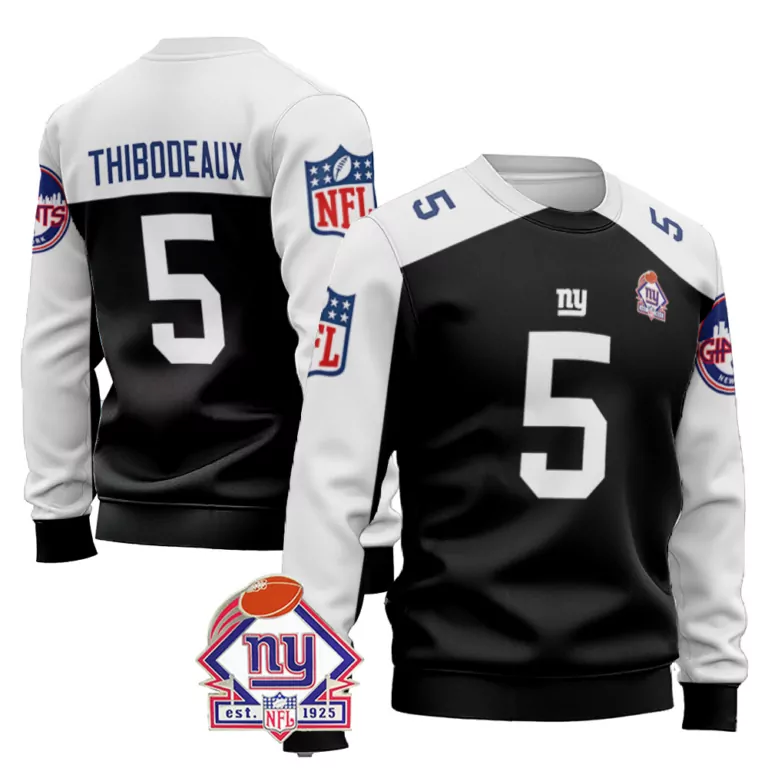 Kayvon Thibodeaux 5 Jersey Black New York Giants Gpg Men Sweatshirt Alternate Split Design