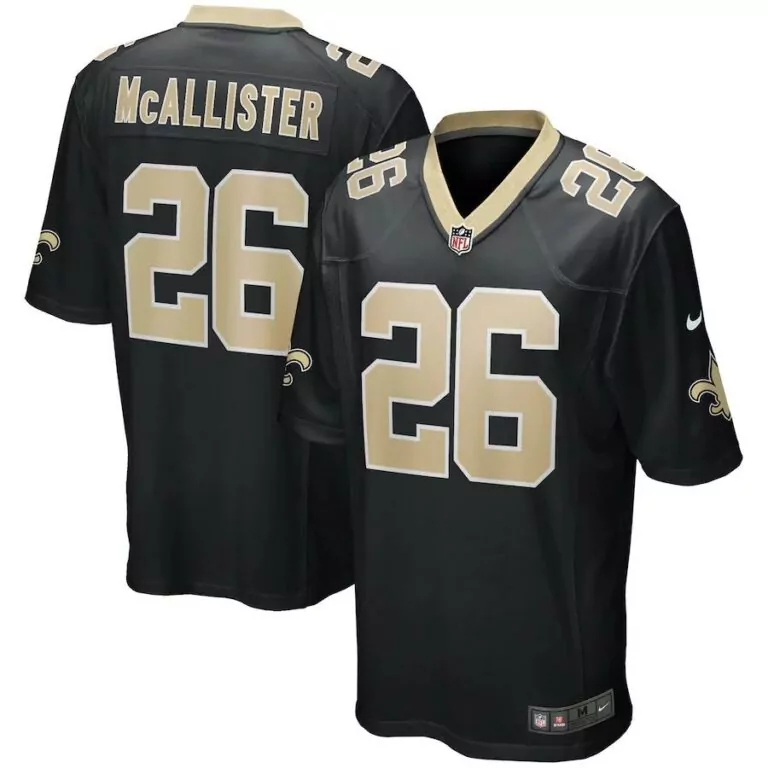 Deuce Mcallister 26 Jersey Black New Orleans Saints Men Replica Gold Game Retired Deuce Mcallister 26 Jersey Black New Orleans Saints Men Replica Gold Game Retired