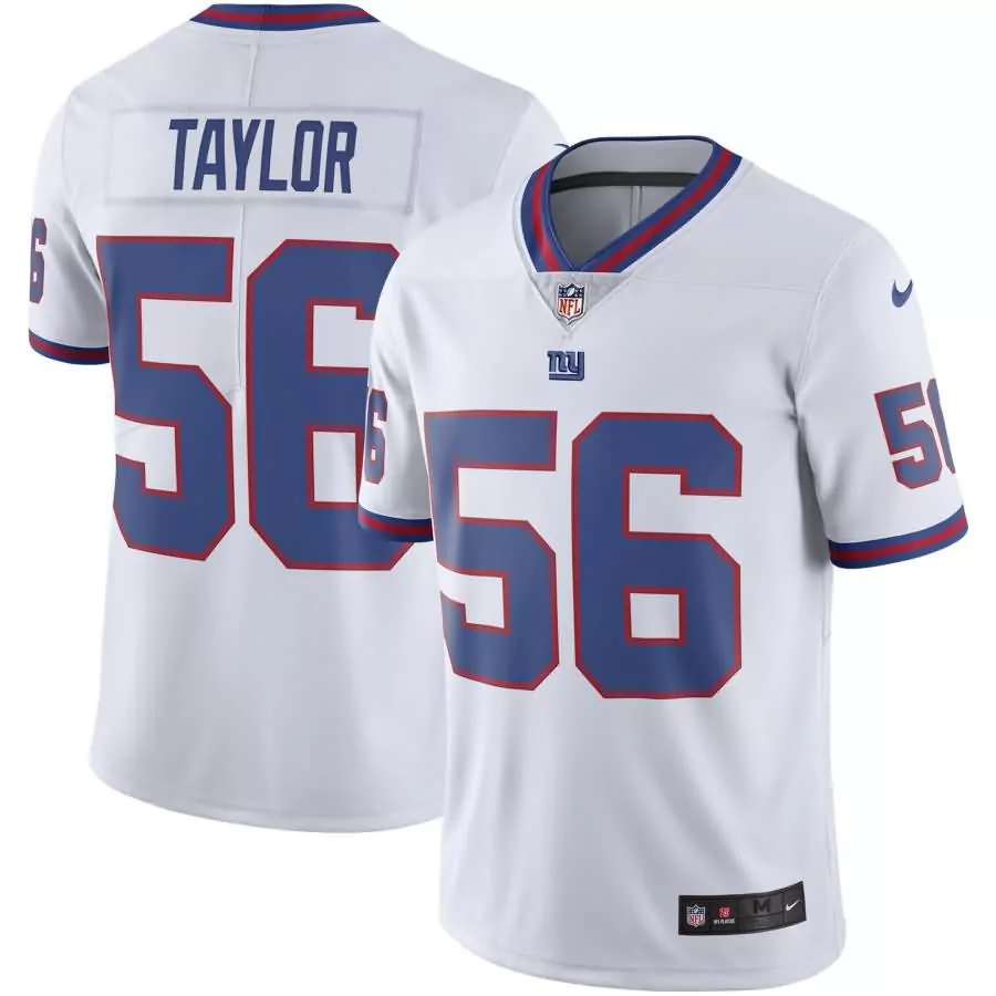 Lawrence Taylor 56 Jersey White New York Giants Men Alternate Blue Red Vapor Retired