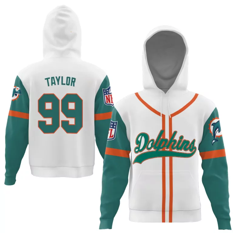 Tyreek Hill 99 Dolphins Jersey White Men Hoodie Teal Orange Throwback