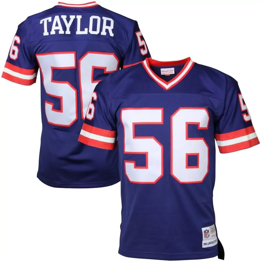 Lawrence Taylor 56 Jersey Blue New York Giants Men Replica Red White Retired