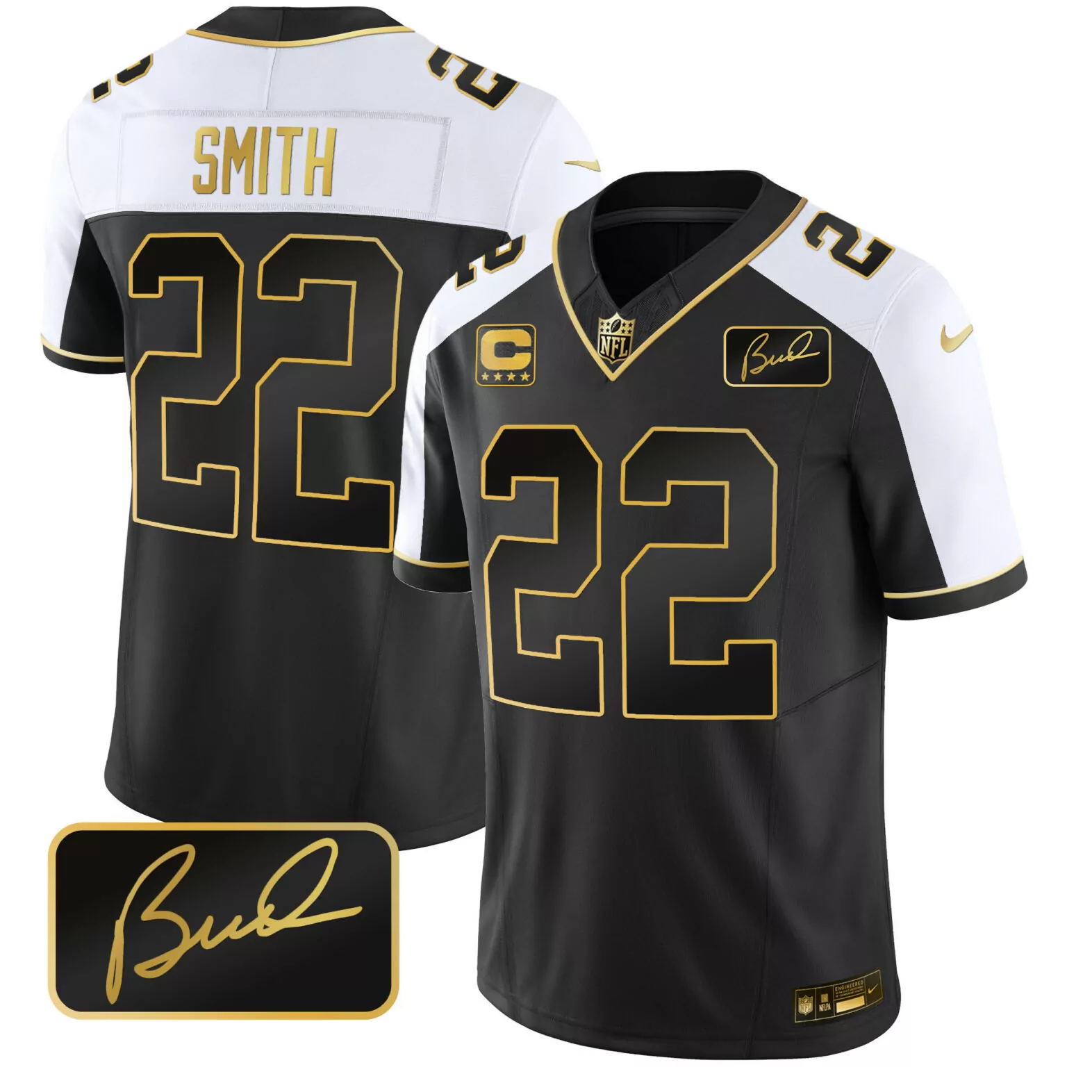 Harrison Smith 22 Jersey Black Budda Baker Autographed New Orleans Saints Men Player