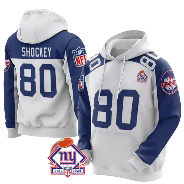 Jeremy Shockey 80 New York Giants Jersey White NFL 100th Season 100 Anniversary NY