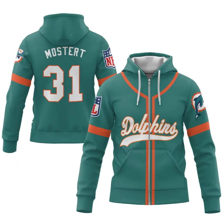 Raheem Mostert 31 Miami Dolphins Jersey Green Hoodie Orange White Throwback