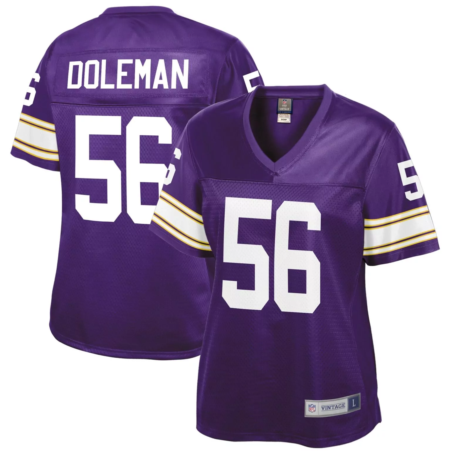 Chris Doleman 56 Jersey Purple Minnesota Vikings Vintage Men White Yellow Pro Retired