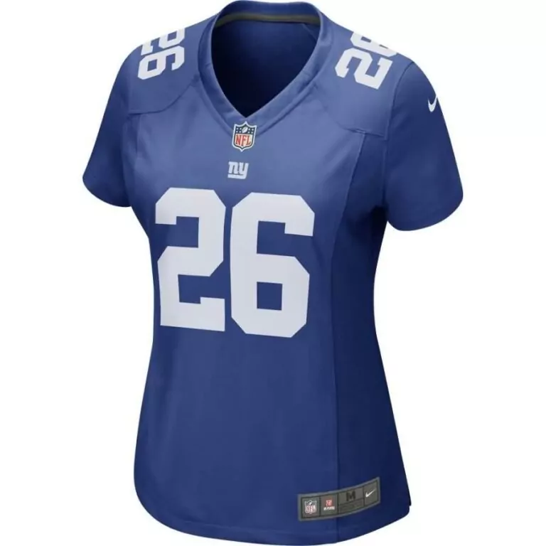 New York Giants 26 Jersey Royal Blue Women Replica White Game