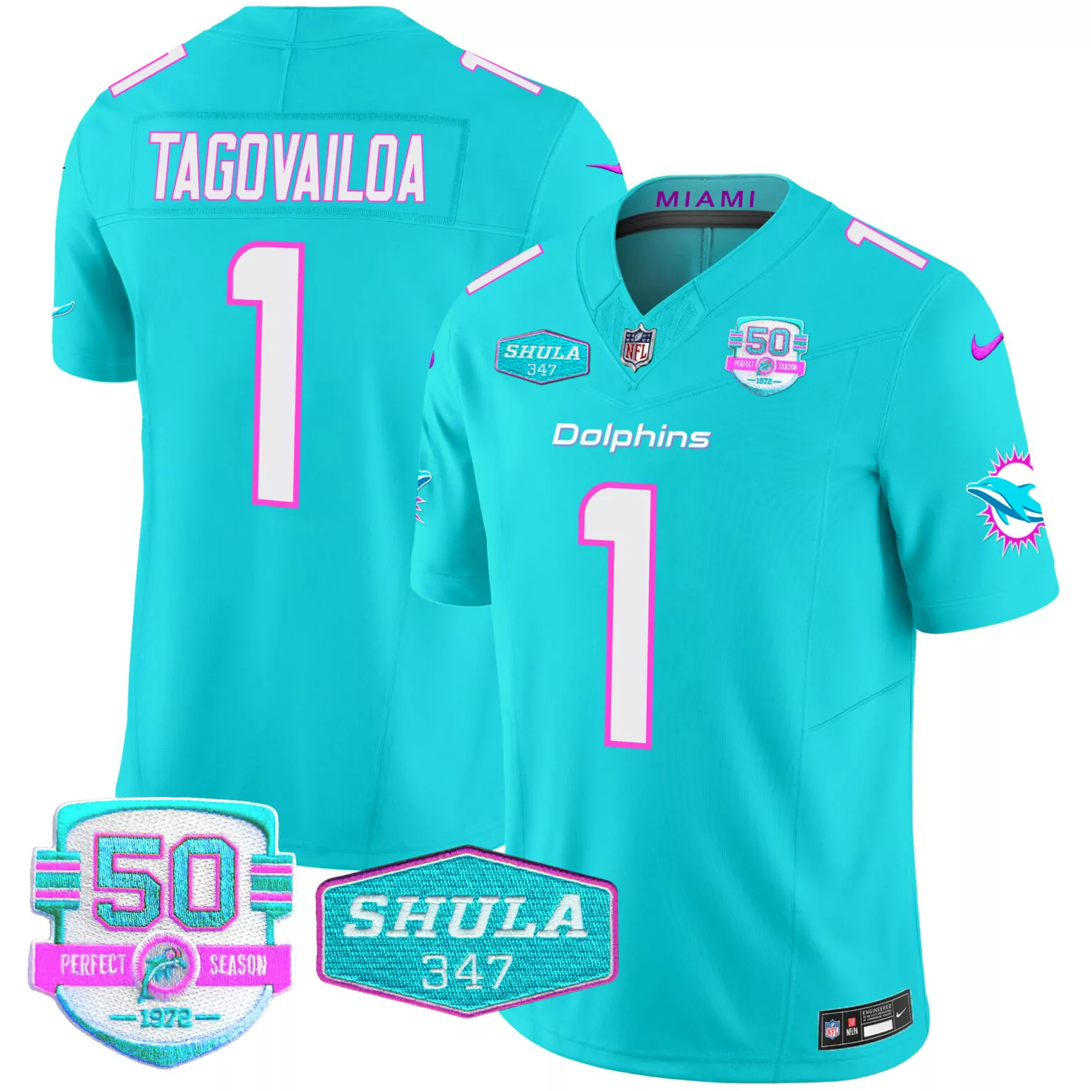 Tua Tagovailoa 1 Miami Dolphins Jersey Aqua Ice Dan Man Record Breaker Men Player Tua Tagovailoa 1 Miami Dolphins Jersey Aqua Ice Dan Man Record Breaker Men Player
