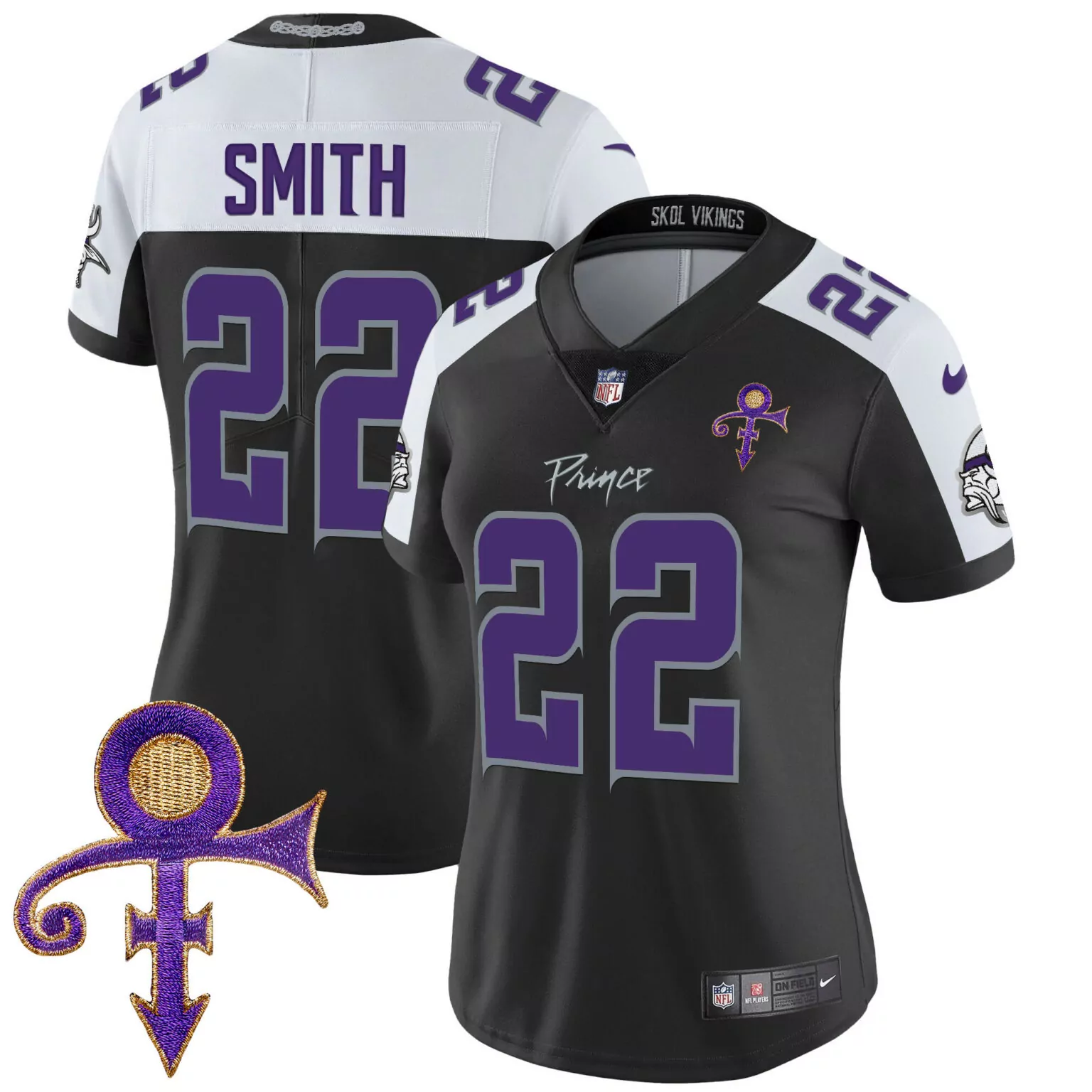Harrison Smith 22 Jersey Black Prince Minnesota Vikings Symbol Men Alternate Purple