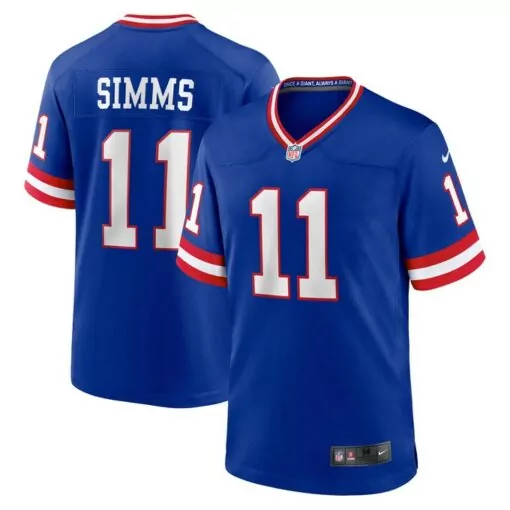 Phil Simms 11 New York Giants Jersey Blue Men White Red Classic Retired Game
