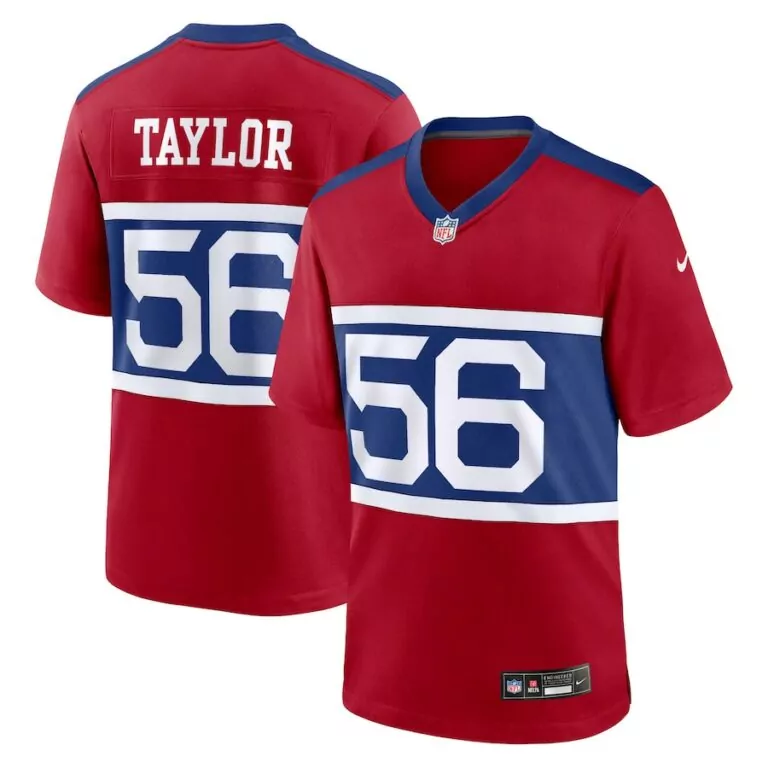 Lawrence Taylor 56 Jersey Red Standard Blue White Alternate Retired Game
