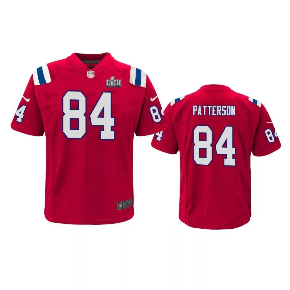 Cordarrelle Patterson 84 Jersey Red New England Patriots Super Bowl Liii Men Game