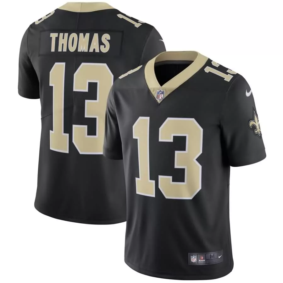Michael Thomas 13 Jersey Black New Orleans Saints Men Gold Vapor Limited