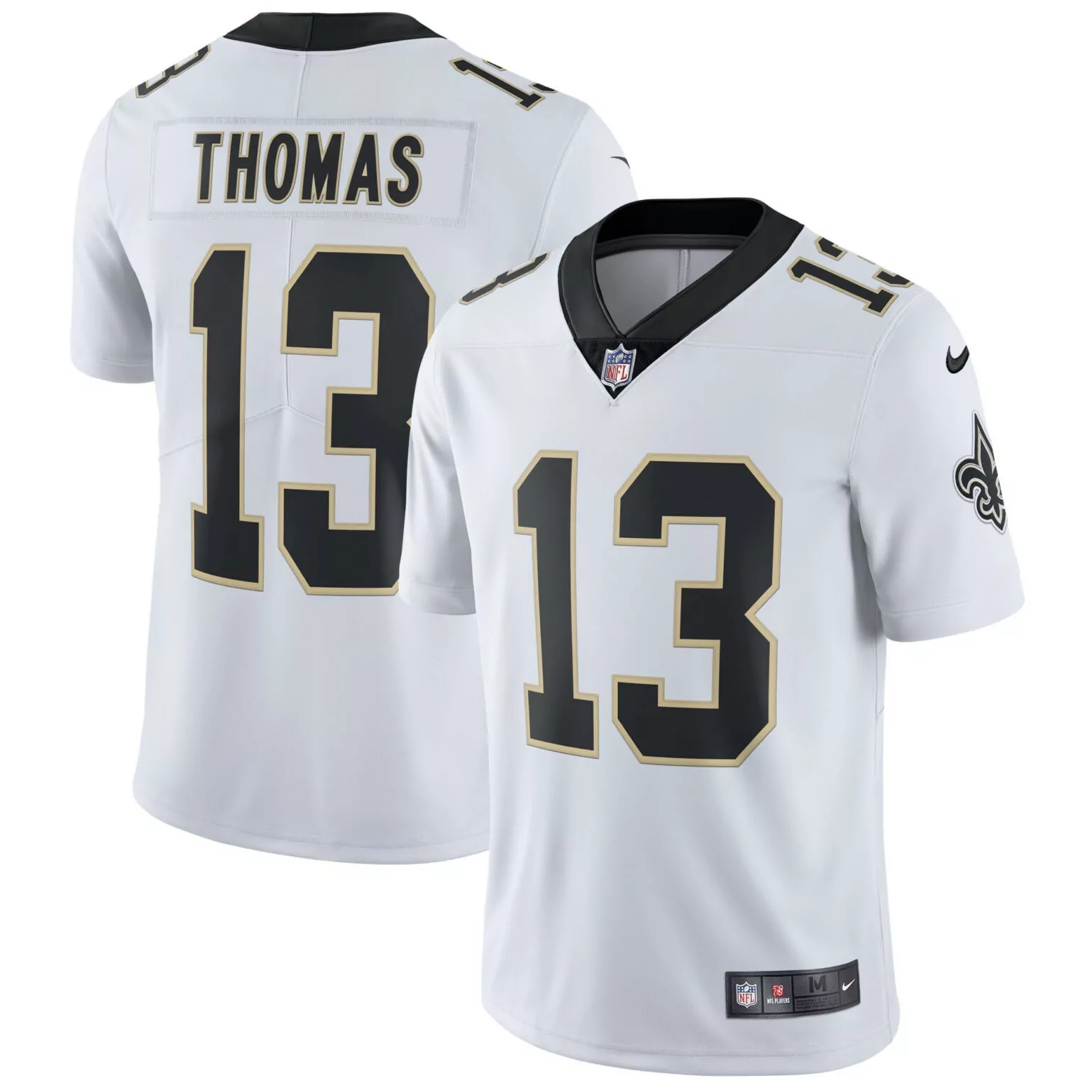 Michael Thomas 13 Jersey White New Orleans Saints Men Replica Alternate Black Gold