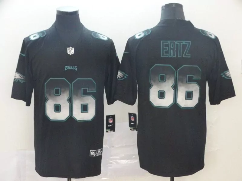 Zach Ertz 86 Eagles Jersey Black Men Standard Green White Vapor